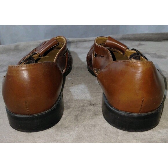 Stacy Adams Huaraches Fisherman Sandal Shoes Mens 11M Brown Comfort Flex Leather - Picture 6 of 13